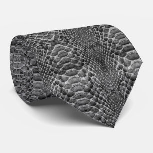 Cravate Gris Faux Snakeskin Conception sur