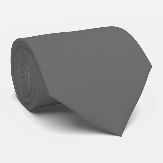 Cravate Gris foncé couleur uni uni (Roulé)