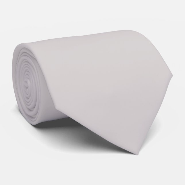 Cravate Gris Poussiéreux Pastel Doux Couleur Uni (Roulé)