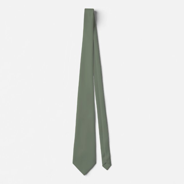 Cravate gris vert Muet couleur tendance (Devant)