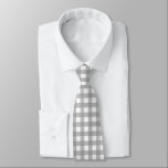 Cravate grise et blanche de contrôle de Buffalo<br><div class="desc">Cette copie audacieuse de guingan mélange moderne et le classique pour une déclaration de mode renversante.</div>
