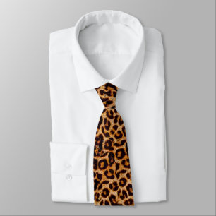 Cravate Gros Garros Cheetah Spots Necktie de soie animale