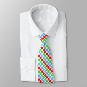 Cravate Grosse pois multicolore années rétro