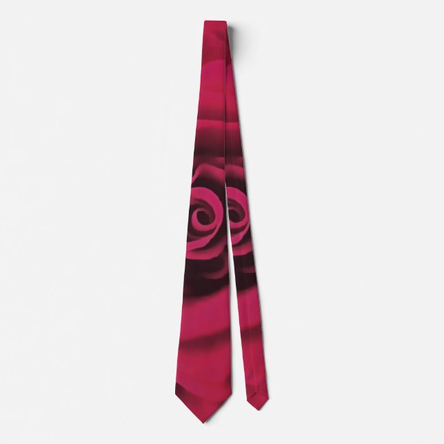 Cravate Grosse Rose rouge (Devant)