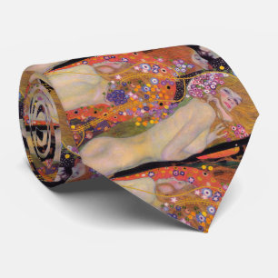 Cravate Gustav Klimt, "Water Serpents II (petites amies)"