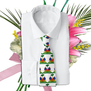 Cravate Haiti Coat of arms, Haitian Flag fashion /business