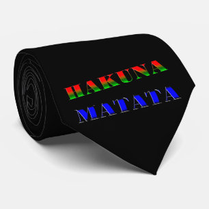 Cravate Hakuna Matata/expression africaine pour le cadeau
