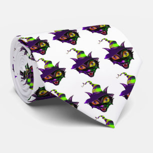Cravate Halloween Cravate/Chat Éffrayant