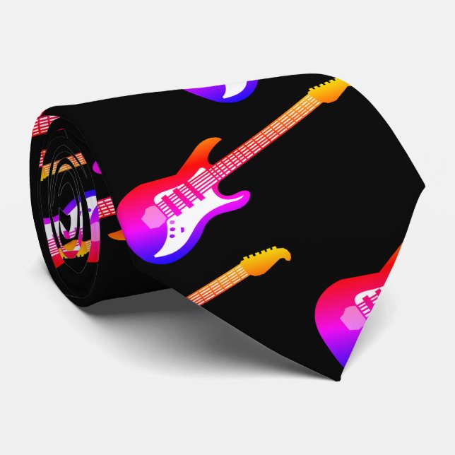 Cravate HAMbyWG - Guitares électriques (Roulé)