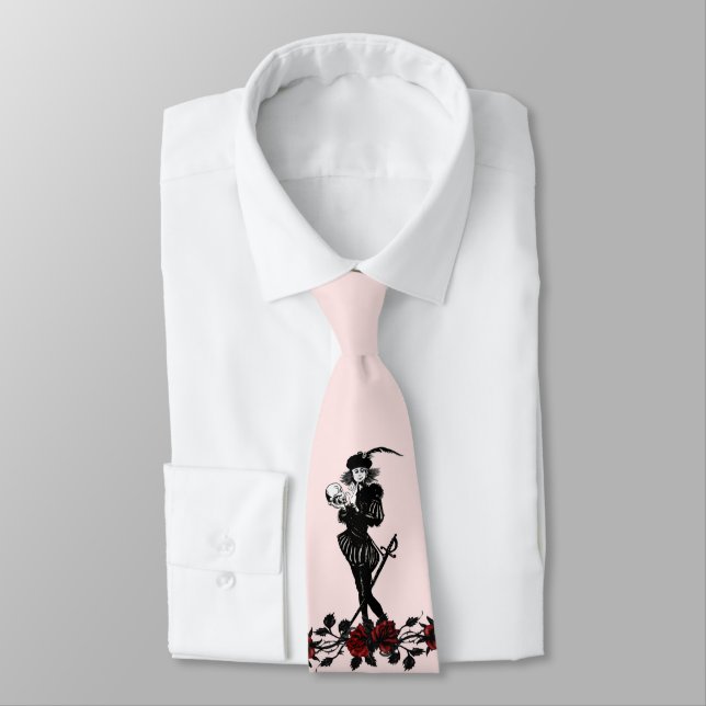 Cravate Hamlet Rose  (Attaché)