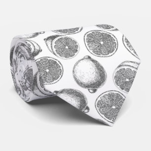 Cravate Hand drawn lemon pattern tie