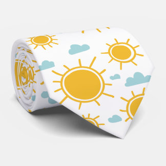 Cravate Hand Drawn Summer Sun Pattern