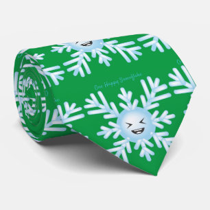 Cravate Happy Snowflake Emoticon Thunder_Cove