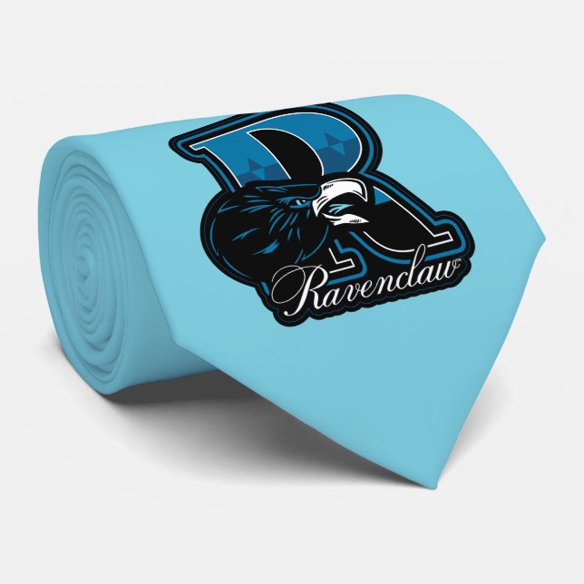 Cravate HARRY POTTER™ | Badge sportif RAVENCLAW™ (Roulé)