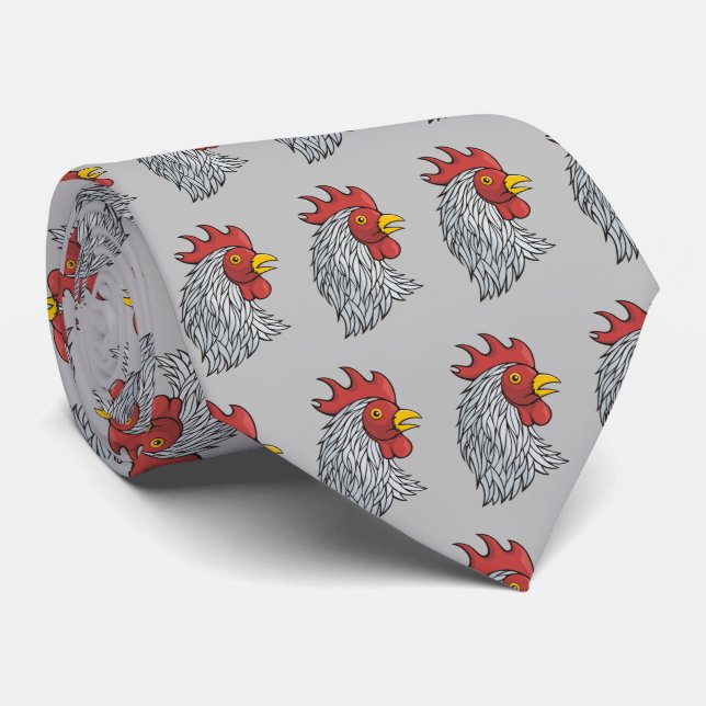 Cravate Head de Gray Rooster (Roulé)