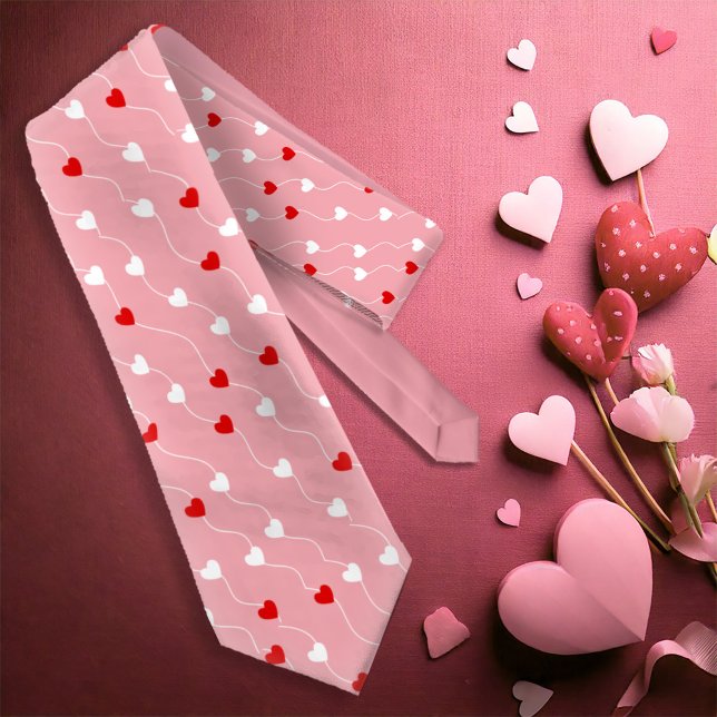 Cravate Heart on a String Pattern (Créateur téléchargé)