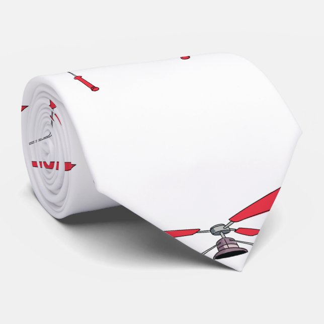 Cravate Hélicoptère gadget chapeau drôle. (Roulé)