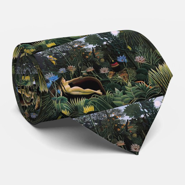 Cravate Henri Rousseau, "Le rêve" (Roulé)