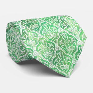 Cravate Heraldry Avec Couronne Et Fleurs