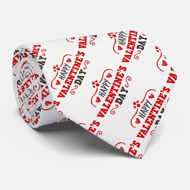 Cravate Heureuse Sainte-Valentin (Roulé)