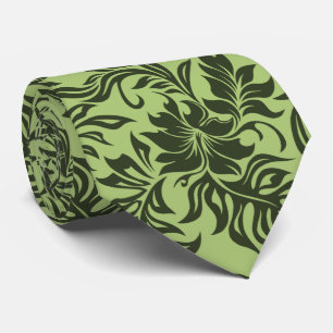 Cravate Hibiscus de Waikiki Hawaiian imprimé recto verso