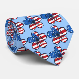 Cravate Hibiscus moderne USA Necktie