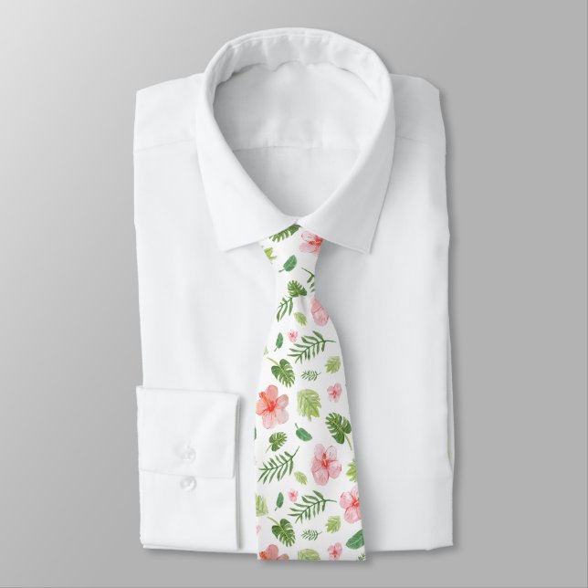 Cravate Hibiscus tropical (Attaché)