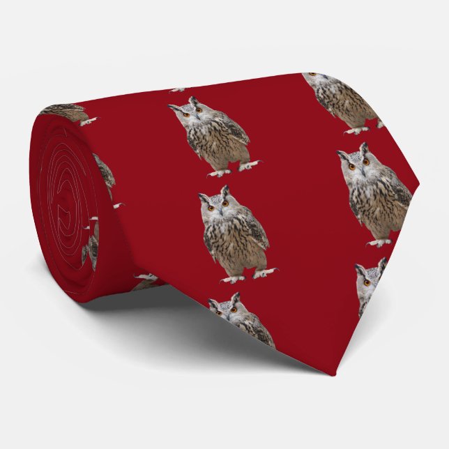 Cravate hibou de l'aigle du Turkestan (Roulé)