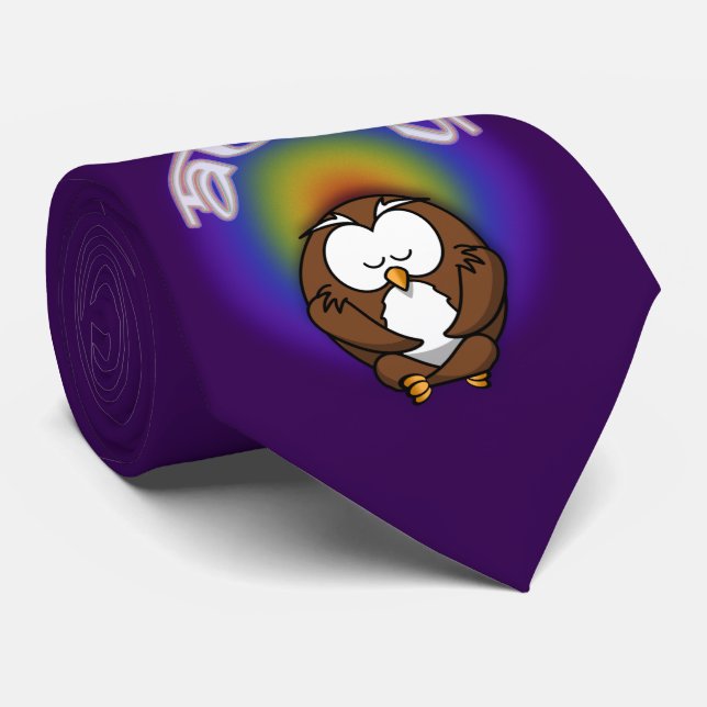 Cravate hibou du yoga (Roulé)