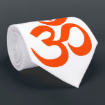 Cravate Hindu Om Symbol<br><div class="desc">This design features the Om (or Aum), which represents a sacred sound and a spiritual symbol in Indian religions. The Om signifies the essence of ultimate reality, consciousness or Atman. It is part of the iconography found in ancient and medieval manuscripts, temples, monasteries and spiritual retreats in Hinduism, Buddhism and...</div>