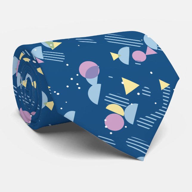 Cravate Hip Moderne Abstrait Géométrique les années 50 Mot (Roulé)