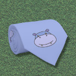 Cravate Hippo mignon<br><div class="desc">Pour un homme avec humour,  prenez ce cravate avec un joli visage hippo ! Un cadeau amusant pour un mari ou simplement un ami,  il peut le porter à la fois au travail et pour des fêtes ou des réceptions sociales !</div>