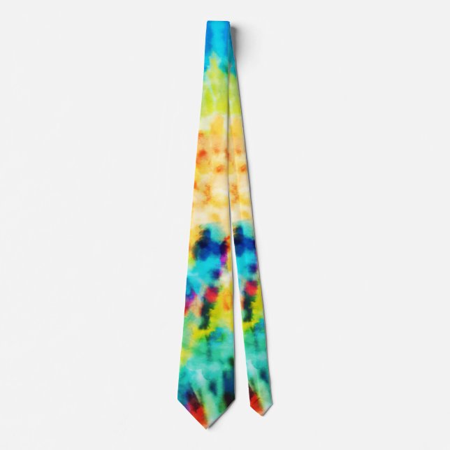 Cravate *~* Hipster Rainbow Psychodelic Retro Tie Dye Crav (Devant)