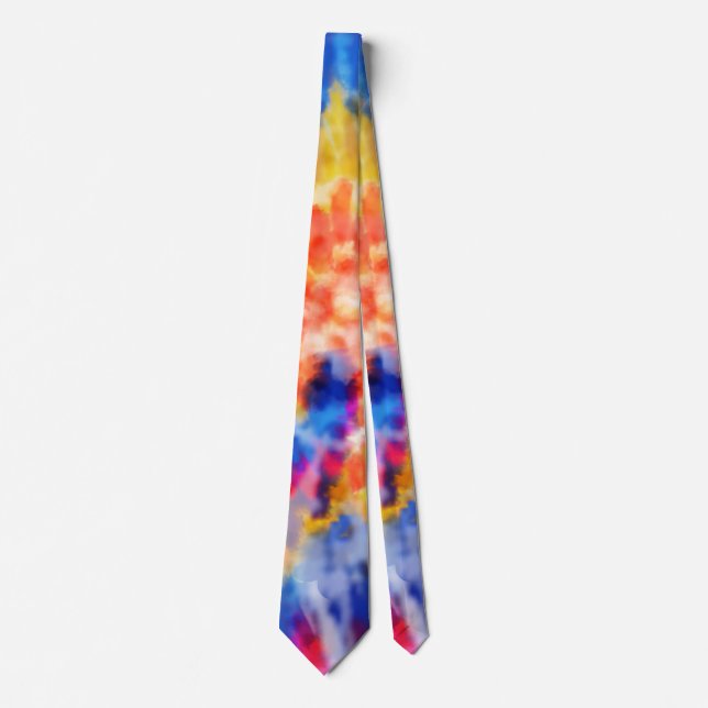 Cravate *~* Hipster Rainbow Retro Psychodelic Tie Dye crav (Devant)