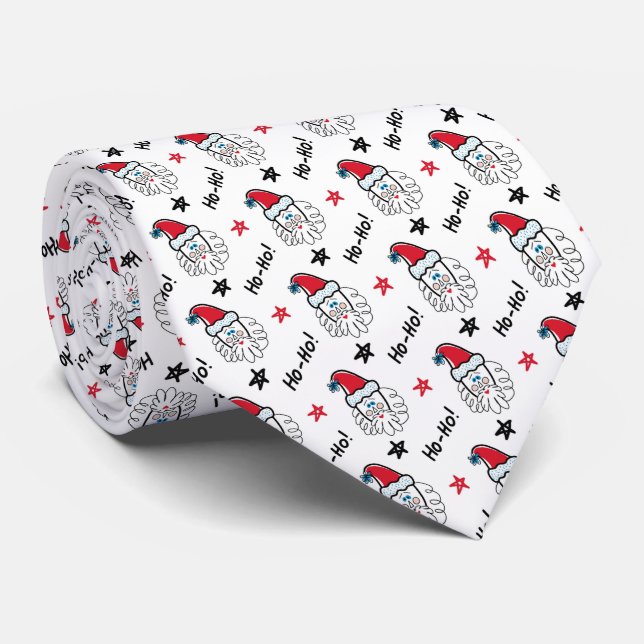 Cravate Ho Ho Père Noël (Roulé)