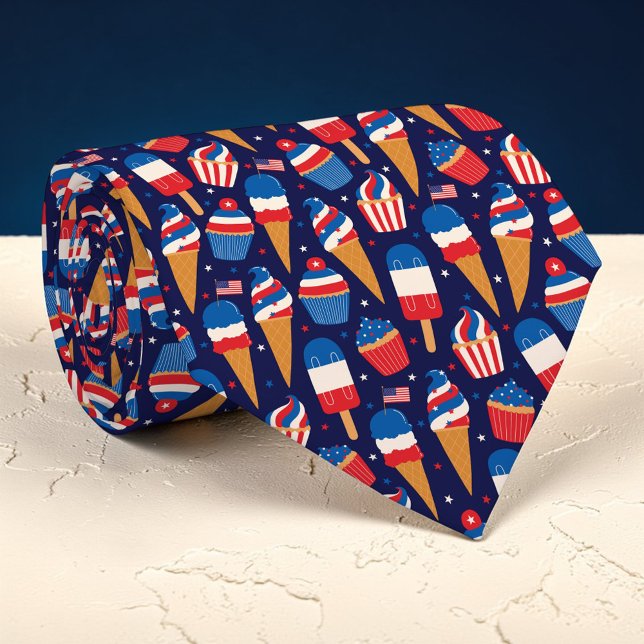 Cravate Holiday - Fourth of July Patriotic Necktie (Créateur téléchargé)
