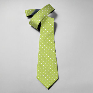 Cravate Homme à pois sur fond vert clair