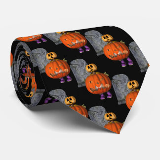 Cravate Homme citrouille Tombstone Halloween Drôle