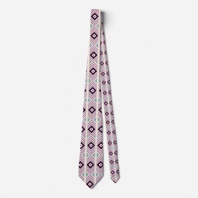 Cravate Homme de Designer Diamond Violet (Devant)