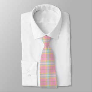 Cravate homme plaid - Couleurs de ressort {S2D5}