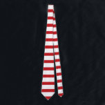 Cravate horizontale blanche et cramoisie de<br><div class="desc">Représentez le cramoisi et le blanc dans ce rugby-style, cravate horizontal-rayée.</div>