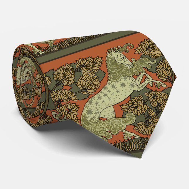 Cravate Horse Arts médiévaux Artisanat Nouveau (Roulé)