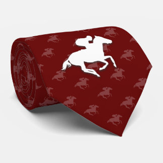 Cravate Horseman Galloping | Cadeaux de sport rouge foncé