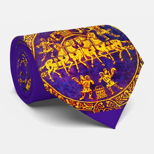 Cravate Horseman médiéval et soldats du 12e siècle imprime (Roulé)