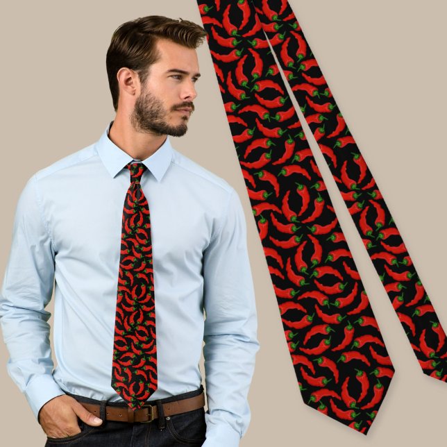 Cravate Hot Chili Peppers Pattern (Créateur téléchargé)