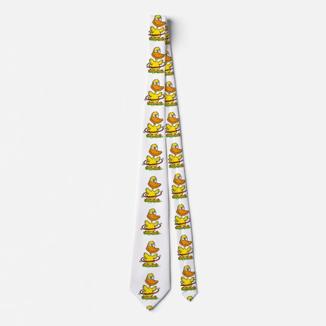Cravate Hula hoop de canard drôle | Choisir la couleur de  (Devant)