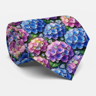 Cravate Hydrangeas & Diamonds   Collier de mariage et d'év