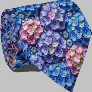 Cravate Hydrangeas & Diamonds Collier de mariage et d'év