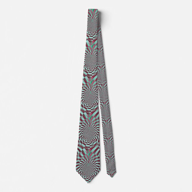 Cravate Hypnose sans couture motif grunge + vos idées (Devant)