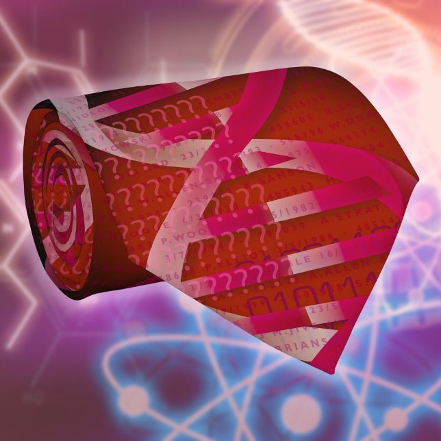 Cravate ID ADN Médecine scientifique rouge (DNA ID Red Medical Science Neck Tie)
